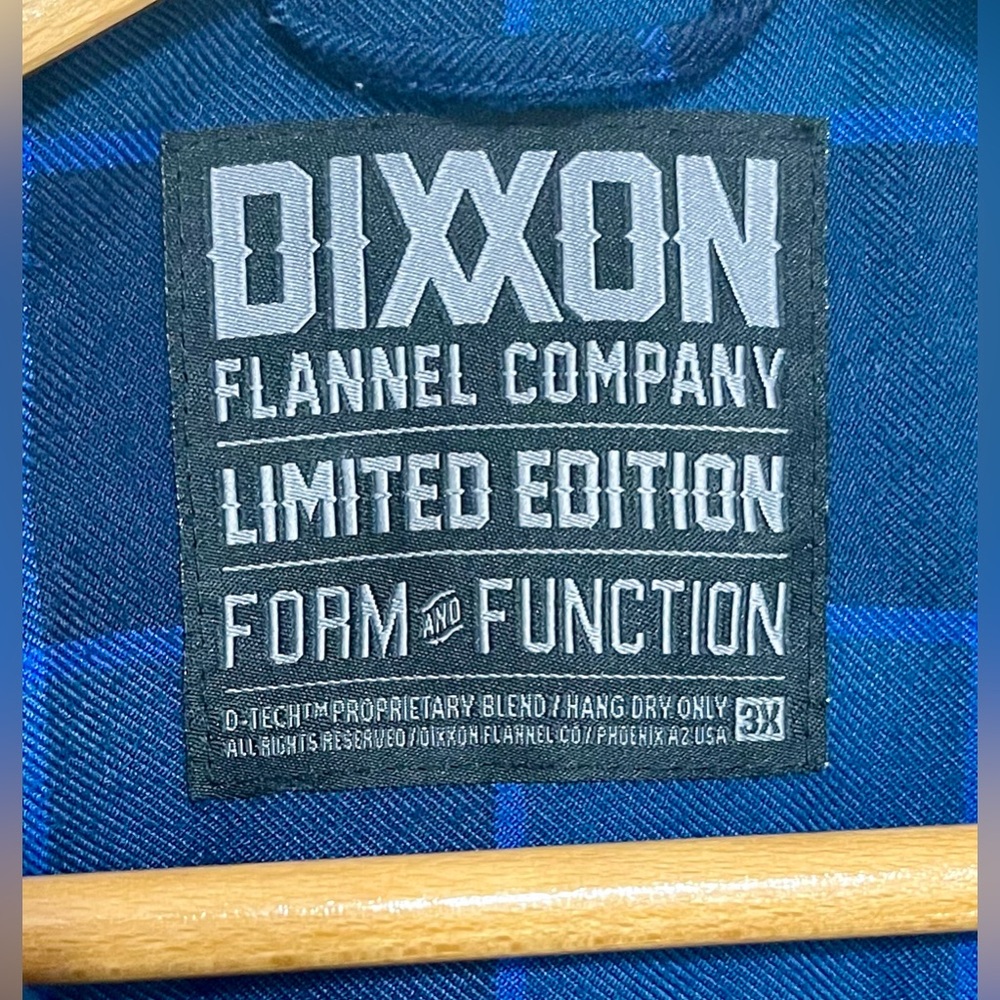 DIXXON / Snap-On Limited Edition Men's Blue Green Black Plaid Flannel Shirt - Picture 3 of 9